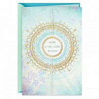Hope Is the Light Within Encouragement Card
