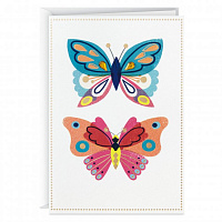Colorful Butterflies Blank Thinking of You Card